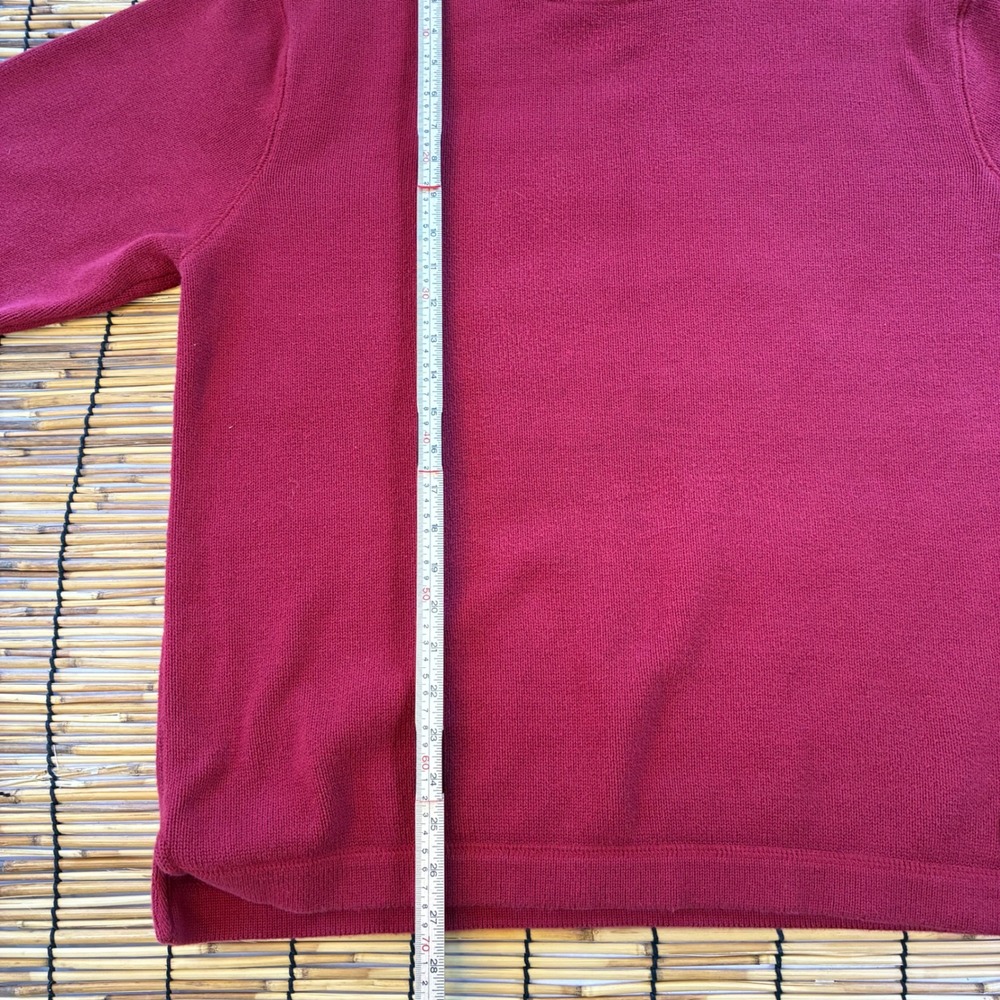 Eddie Bauer Mens Large Tall Red Cotton Crew Neck Sweater Outdoor Outfitter L T - Picture 4 of 9